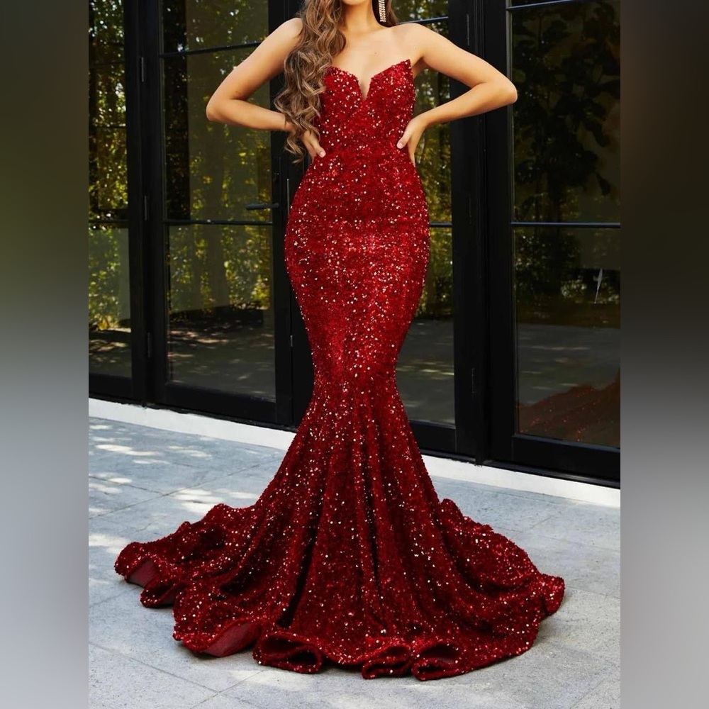 Portia and Scarlett Burgundy Sequin Dress